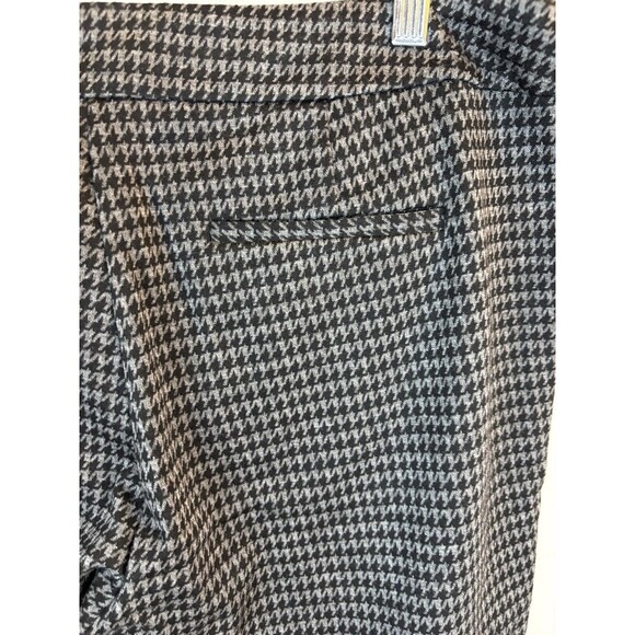 J. MCLAUGHLIN Houndstooth Pants Women 12 Pull On Knit Stretch Tapered Pockets - Picture 6 of 11